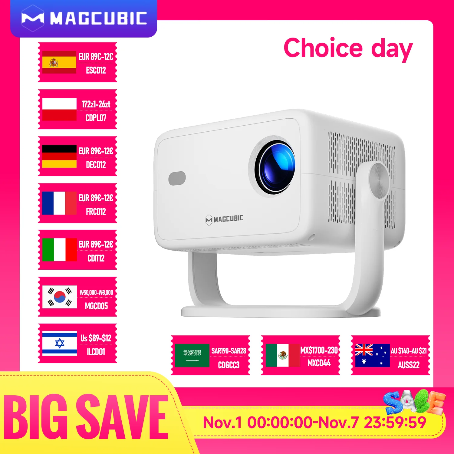 Magcubic 4K L018 プロジェクター 650ANSI ネイティブ 1080P オート