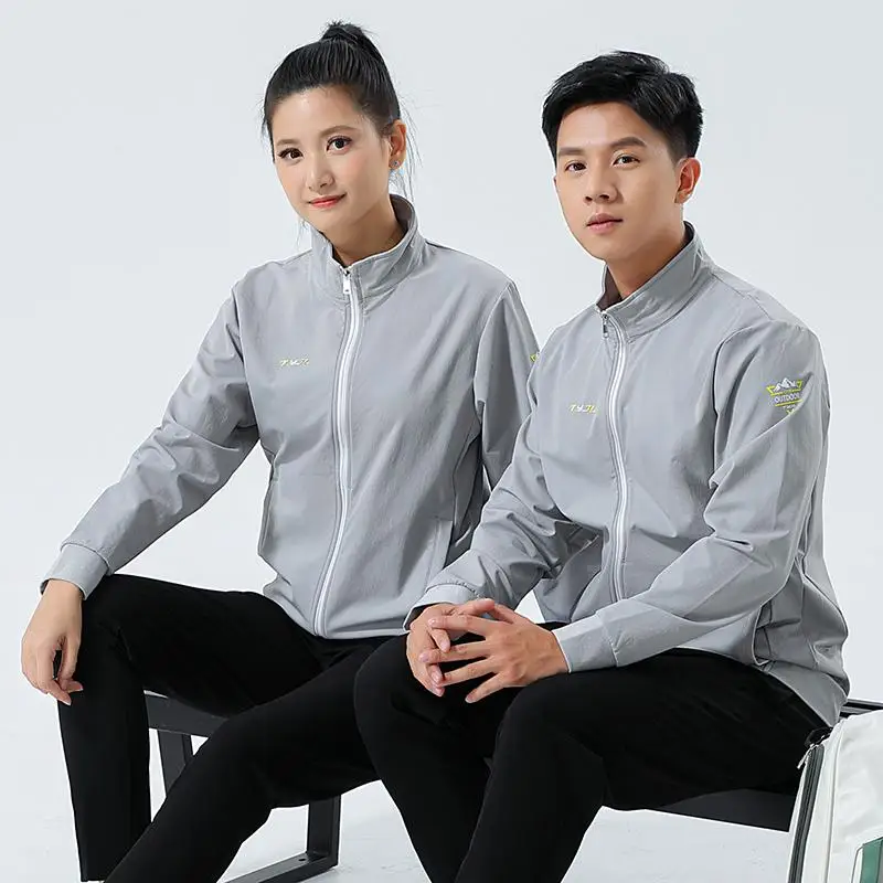 Women Men Badminton Tennis Jackets Black White Patchwork Autumn Winter Sports Ping Pong Table Tennis Coat Workout Clothes