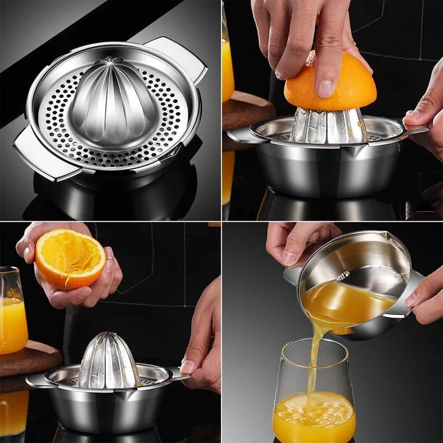 Mini stainless steel manual lemon juicer, orange extruder, fruit press, household juicer, suitable for a variety of citrus fruit 6