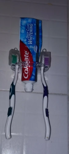 Toothbrush Hanger with Toothpaste Dispenser photo review
