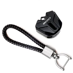 CNC Motorcycle Key Case Cover & Key Chain - Enhanced Design (1Set-Black)