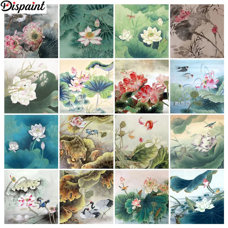 

Набор для алмазной вышивки «Лотос-журавль», 5D