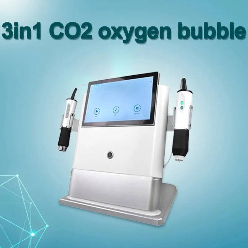 

New Design 3 In 1 super Oxygen Jet Facial Machine RF Ultrasonic Skin Care CO2 Oxygen Bubble Exfoliate Oxygen Facial Machine