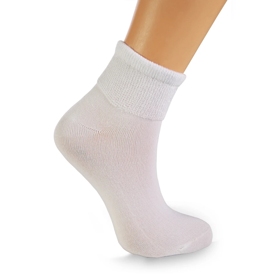 Comfortable Diabetic Ankle Socks 3 Pairs Cotton