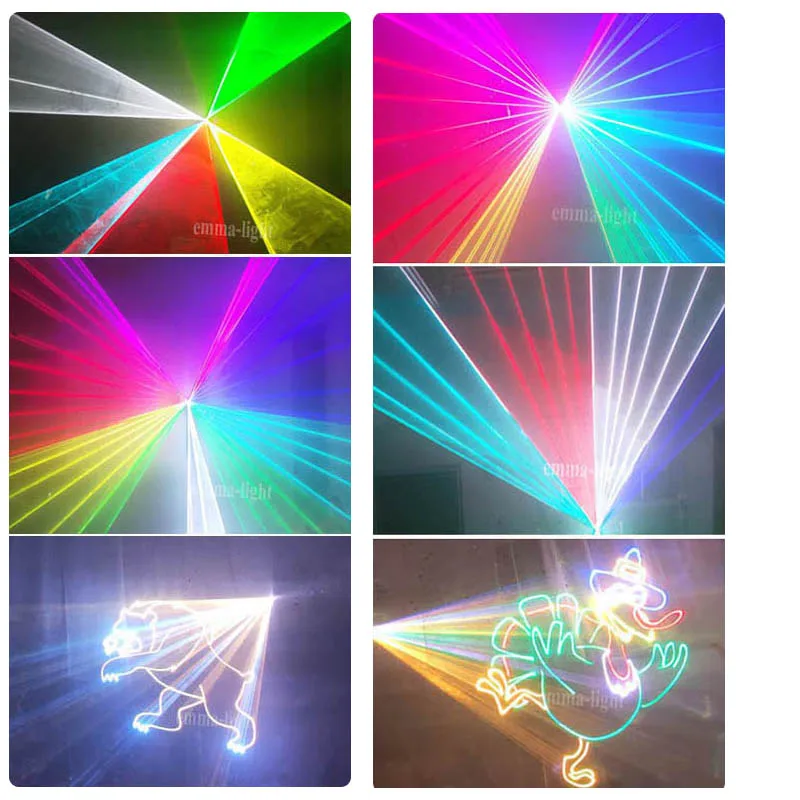 12W RGB Laser Light Projector ILDA DMX Professional Animation Laser Scanner  Disco Light DJ Laser Show for Club Concert