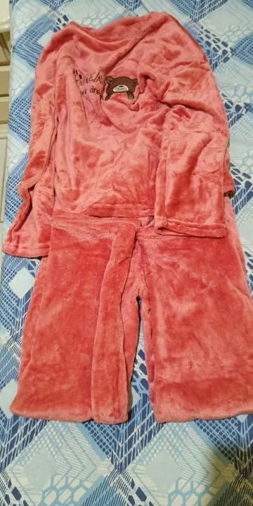 Women's Thickened Coral Velvet Pajama Set photo review