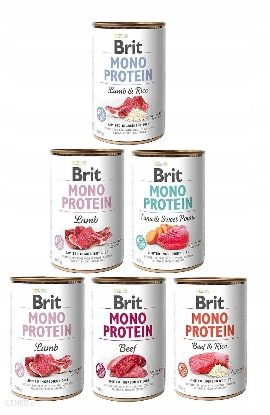 BRIT MONO PROTEIN MIX SMAKÓW ZESTAW 2.4KG z Polski za $9.75 / ~38zł