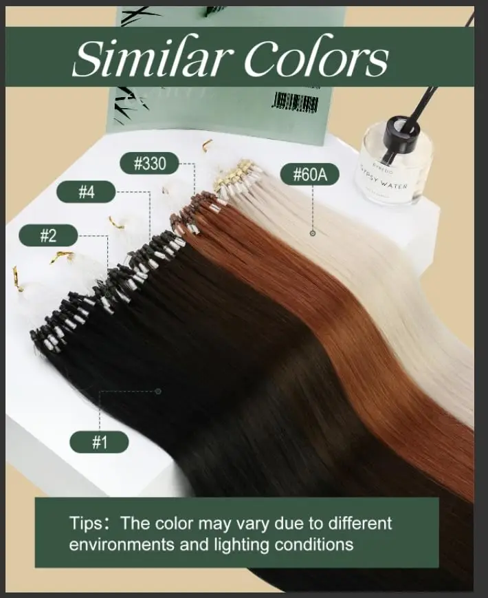 Ugeat Micro Loop Human Hair Extensions Micro Link Hair Extensions Real Remy Human High Quality 50g/100g 14-22 inch