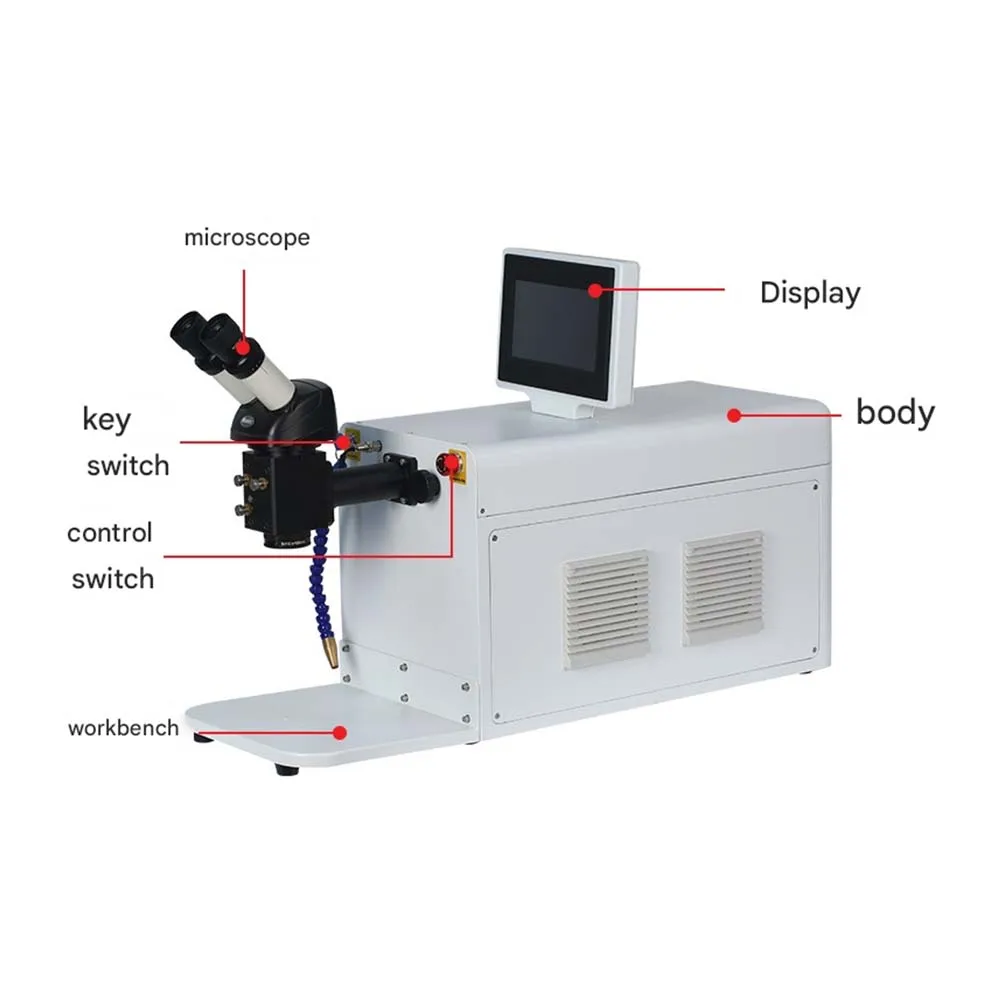 150W Micro Laser Jewelry Spot Welding Machine for Gold, Platinum, Ring Metal, Fine Desktop Laser Spot Welding Machine 3