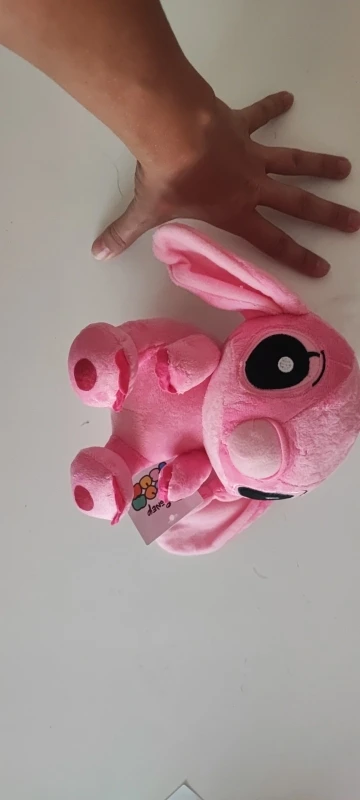 18cm Original de peluche Stitch bebé película dibujos animados modelo muñeca niños figuras de acción juguetes de peluche regalos colgantes photo review