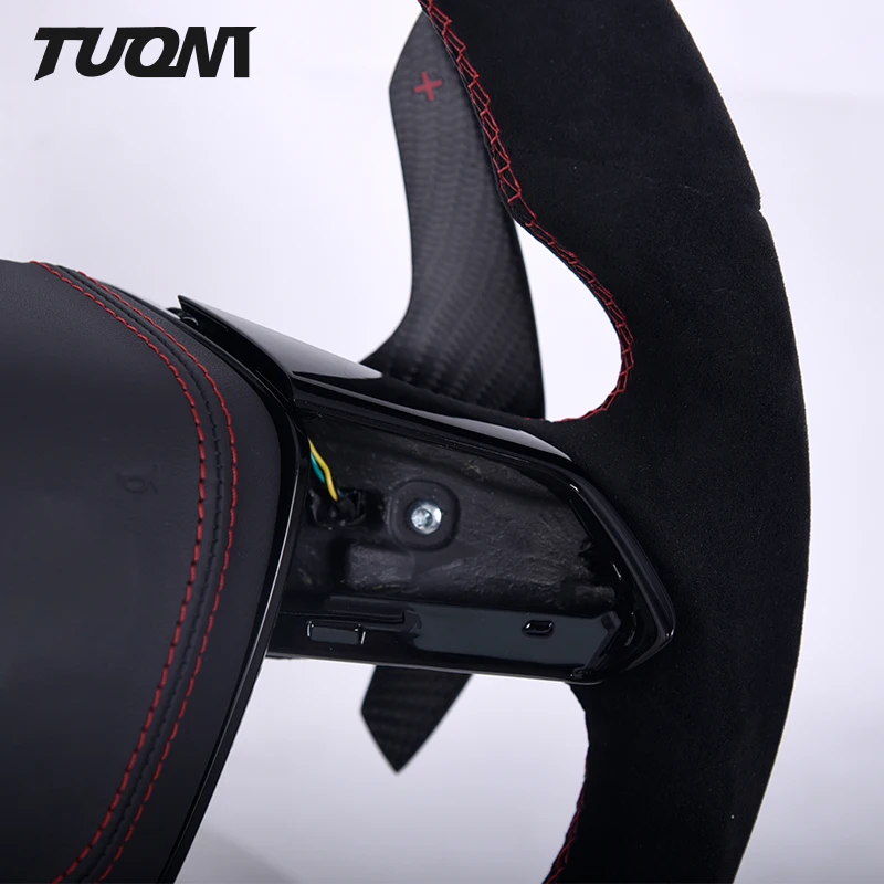 아우디 A3 B8 A4 B8 A6 C6 A8 Q3 Q6 S3 8V S6 Rs3 Rs6 TTS 8J MK2 R8 SQ5 Supra 단조 탄소 섬유 Led 자동차 스티어링 휠에 적합