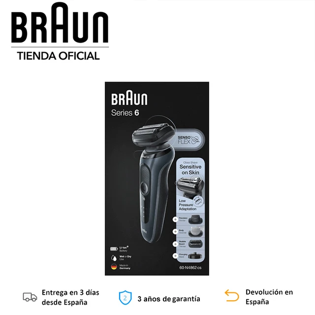 Máquina De Barbear Braun Series 6 61-n4862cs, Cinzento