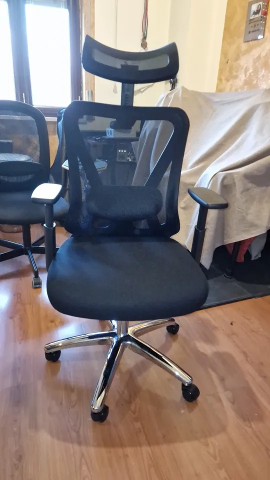 Durrafy Ergonomic Office Chair, Desk Chair With Headrest, Armrests, Swivel Chairs With 90°-130° Reclining Function (Lockable) photo review