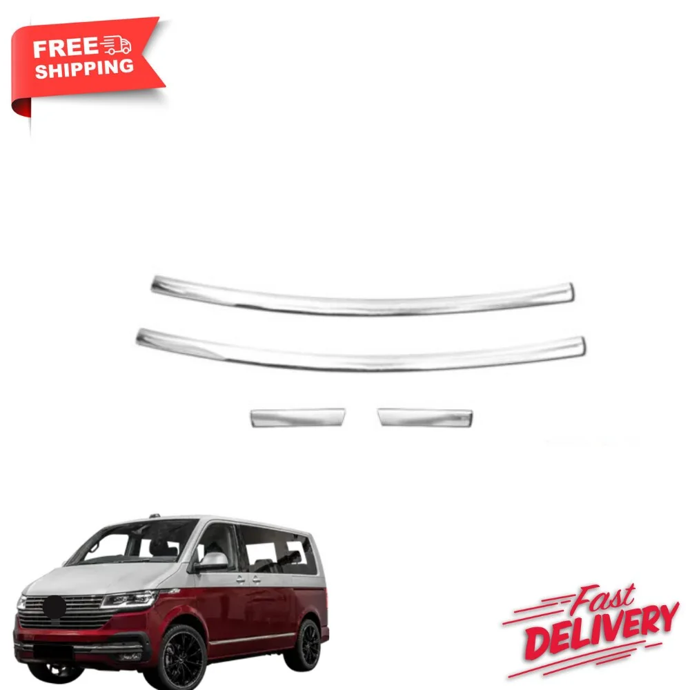 

Volkswagen T6.1 2019- Chrome Front Bumper Streamers Stainless Steel 4 Pcs