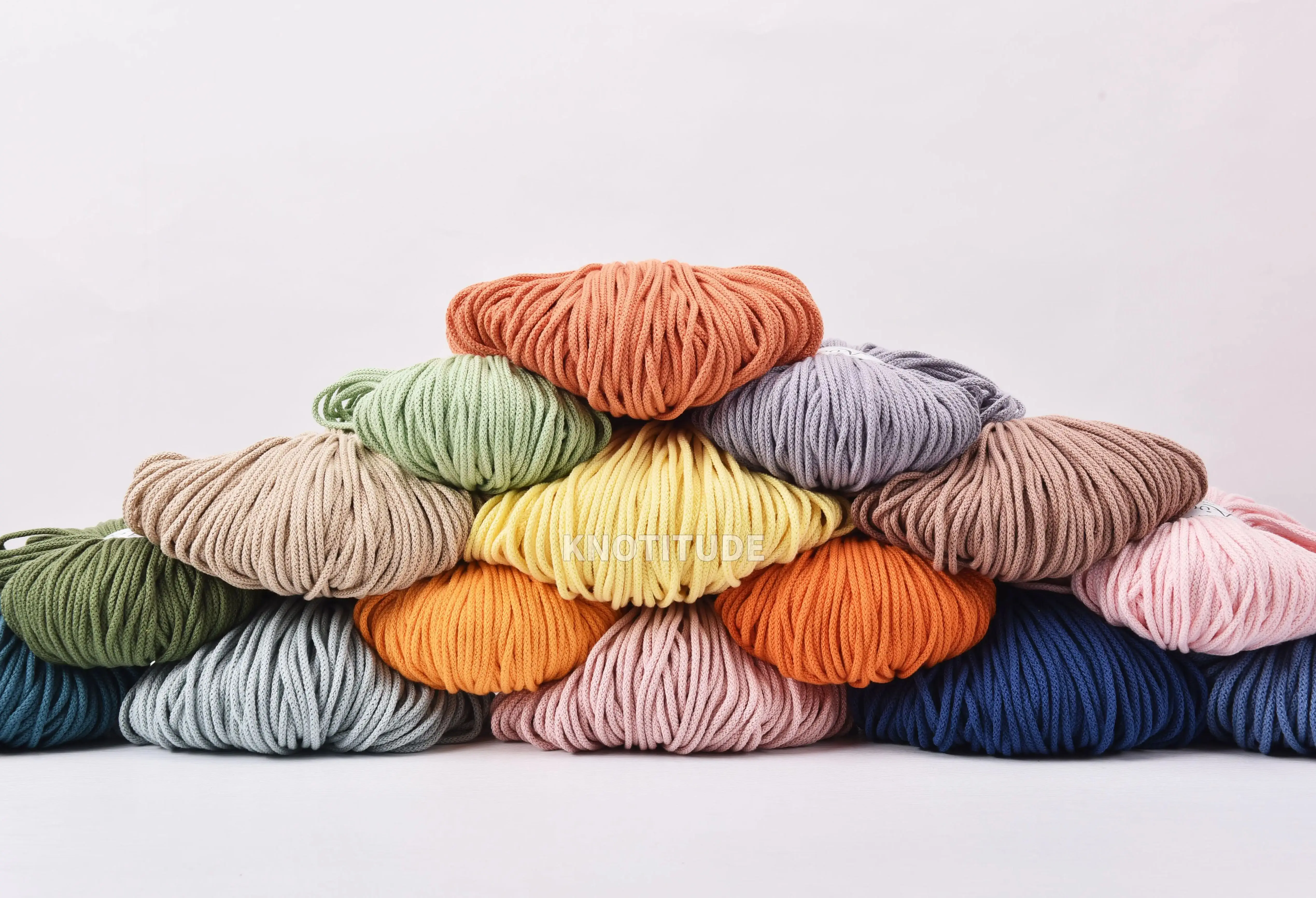 KNOTITUDE Braided Cord 3 mm 100yards Braided Cotton Cord Macrame Rope Premium Yarn Crochet Yarn Macrame String Cotton Yarn 4