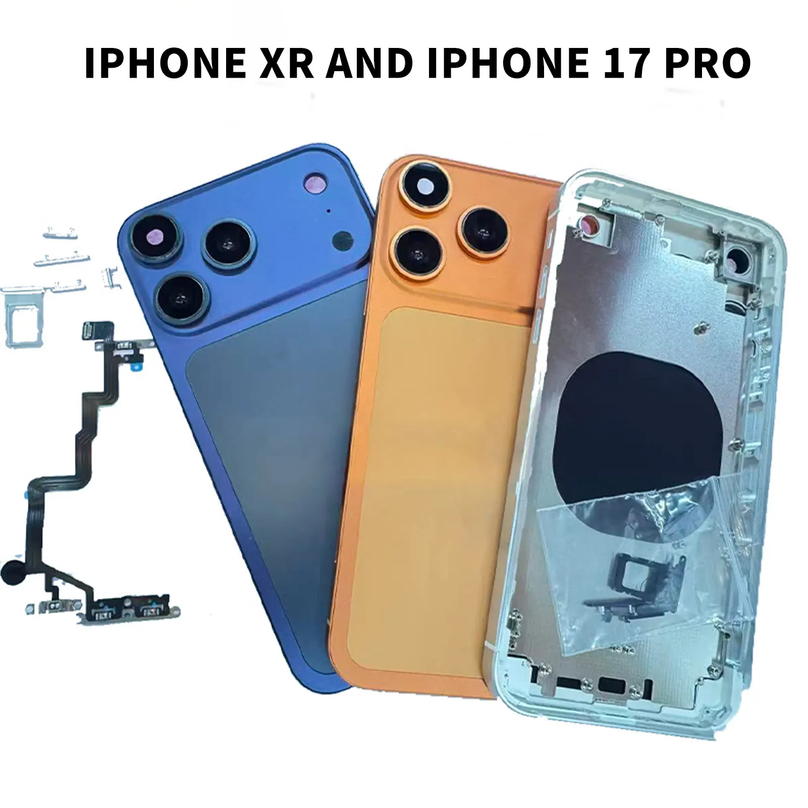 Rear Cover Replacement for iPhone XR to 17 Pro Battery Cover