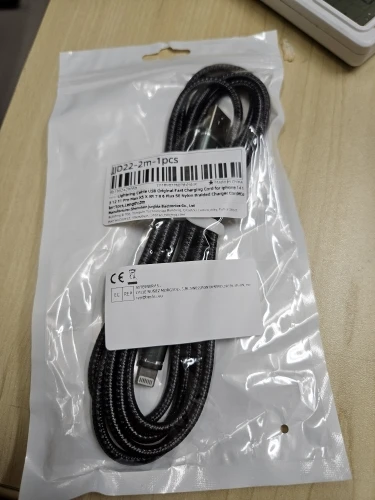 Lightning Cable USB Original Fast Charging Cord for Iphone 14 13 12 11 Pro Max XS X XR 7 8 6 Plus SE Nylon Braided Charger Cord photo review