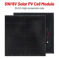 Mini panneau solaire 5W 6V, Module de cellule, panneau photovoltaïque pour l'extérieur, bricolage, 175mm x 175mm, panneau de charge solaire pour chargeur de batterie avec fil 1