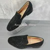 Men's Multicolor Luxury Handmade Diamond Loafers Pointed Toe Leather Rhinestones Slip On Fashion Flat Shoe Versatile Party Shoes 3