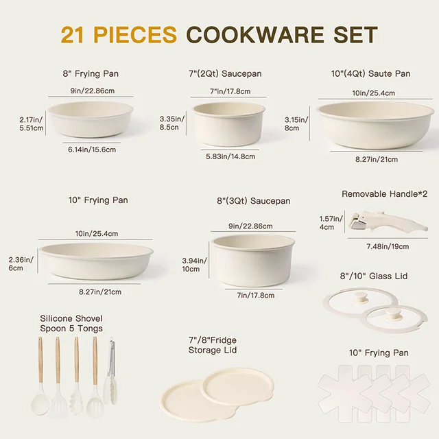 21-Piece Non-Stick Ceramic Cookware Set 3