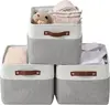 3-pack fabric storage bins, grey/white, large. Ideal for shelves, closets, or toy organization, offering stylish and functional 1