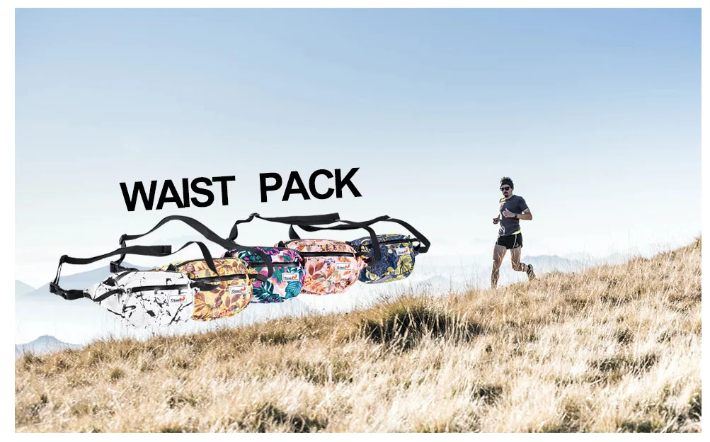 2L Leichte, wasserabweisende Reise-Hüfttasche mit 3 Reißverschlusstaschen und verstellbarem Riemen für Outdoor-Aktivitäten – Detail 4