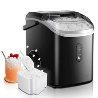 SIMZLIFE Nugget Ice Maker Countertop with Handle，Portable Ice Maker Machine,Auto-Cleaning, Ready in 6 Mins, 34.5lbs/24H,Black 1
