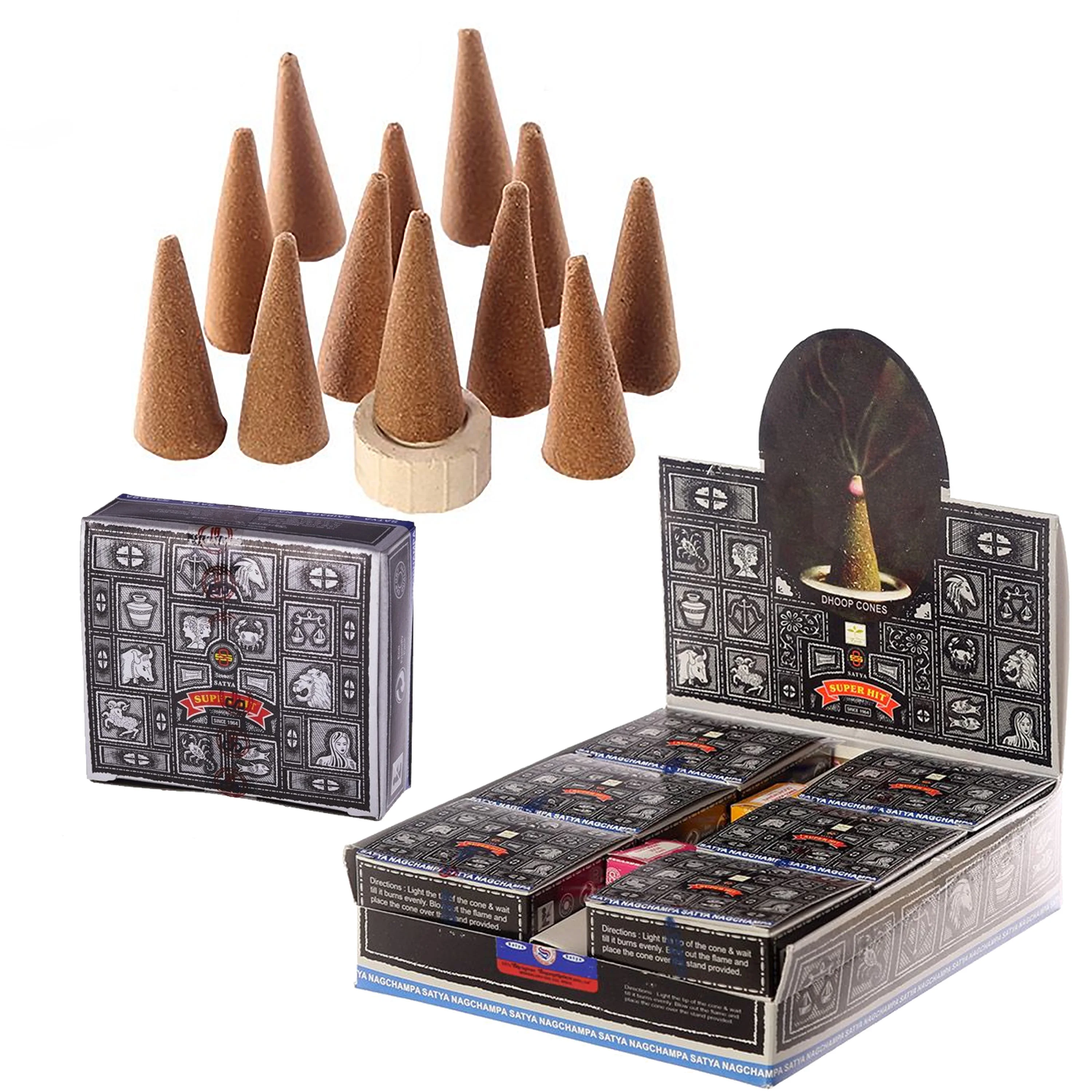 Satya Nag Champa Rückfluss Backflow Räucherkegel