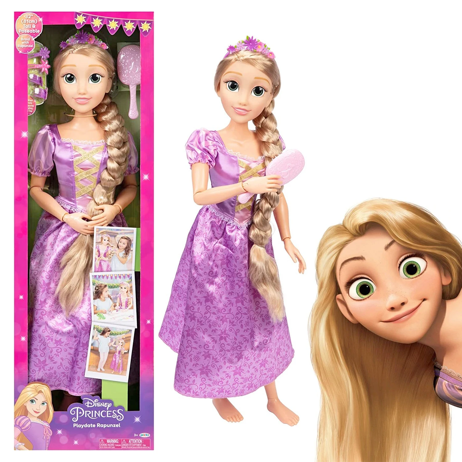 Vooruitzien mager Maken Pop Rapunzel 80 Cm Disney Met Kam En Haar Clips| | - AliExpress