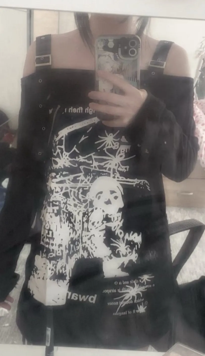 Off-Shoulder Sweater - Nu-Goth Aesthetic photo review