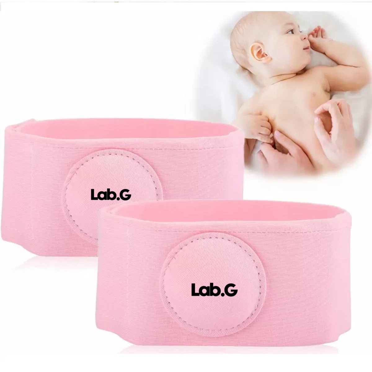 Faja Para Hernia Umbilical Lab.G De Bebé 2pzs Rosa