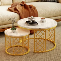 Ensemble de 2 tables basses en forme de cœur avec aspect marbre, tables d'appoint décoratives modernes, adaptées aux salons et aux bureaux 8