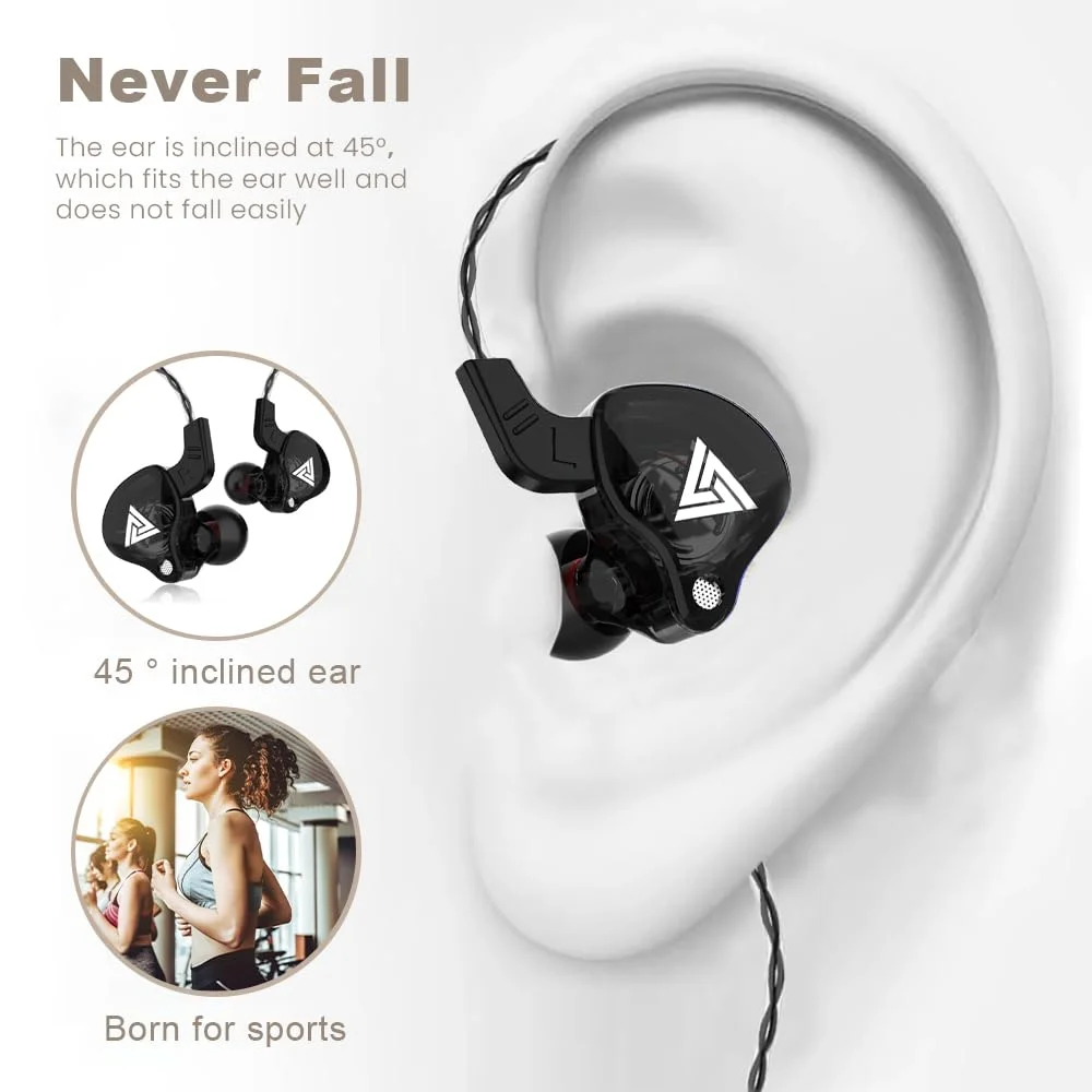 HiFi Stereo Bass AK6 In-Ear Sport Earbuds with Mic - Premium Sound & Comfort