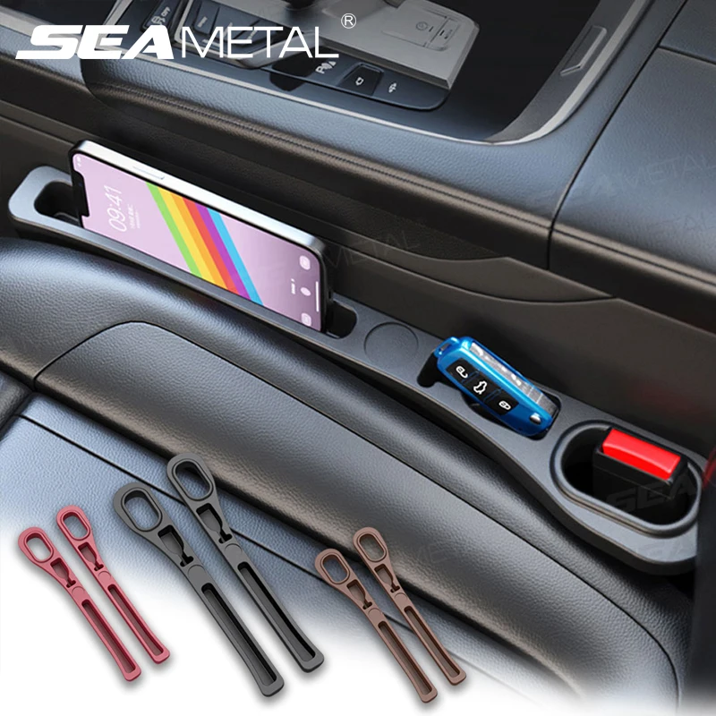 Enhanced Car Seat Gap Filler - 2-Piece Elastic Gap Filling Strip and Drop Blocker