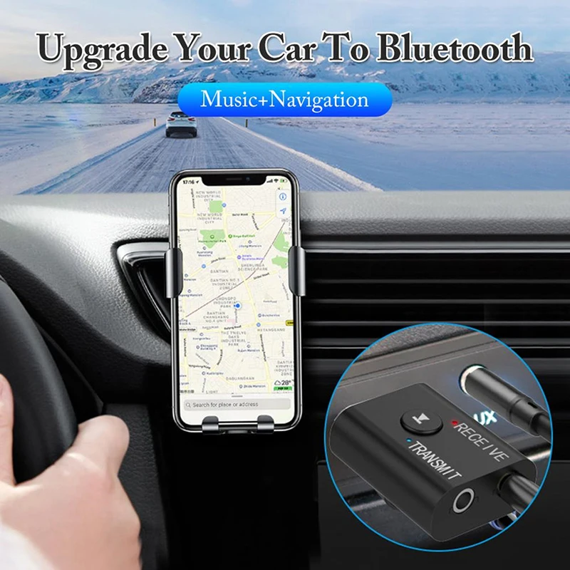 2 IN 1 Bluetooth Audio Adapter USB 3.5MM Aux 3D Stereo Wireless Receiver Transmitter for Car Kit PC TV Speaker Amplifier VAORLO