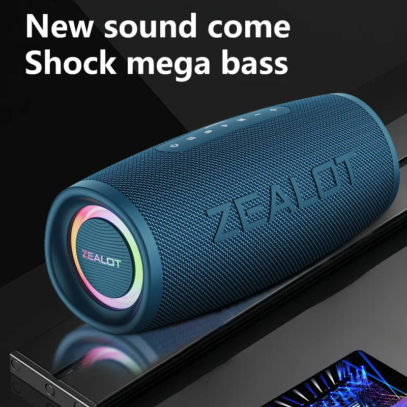 ZEALOT Bluetooth S56 40W IPX6防水 ポータブルスピーカー,サブウーファー,低音,防水,ipx6,tws,ZEALOT-S56