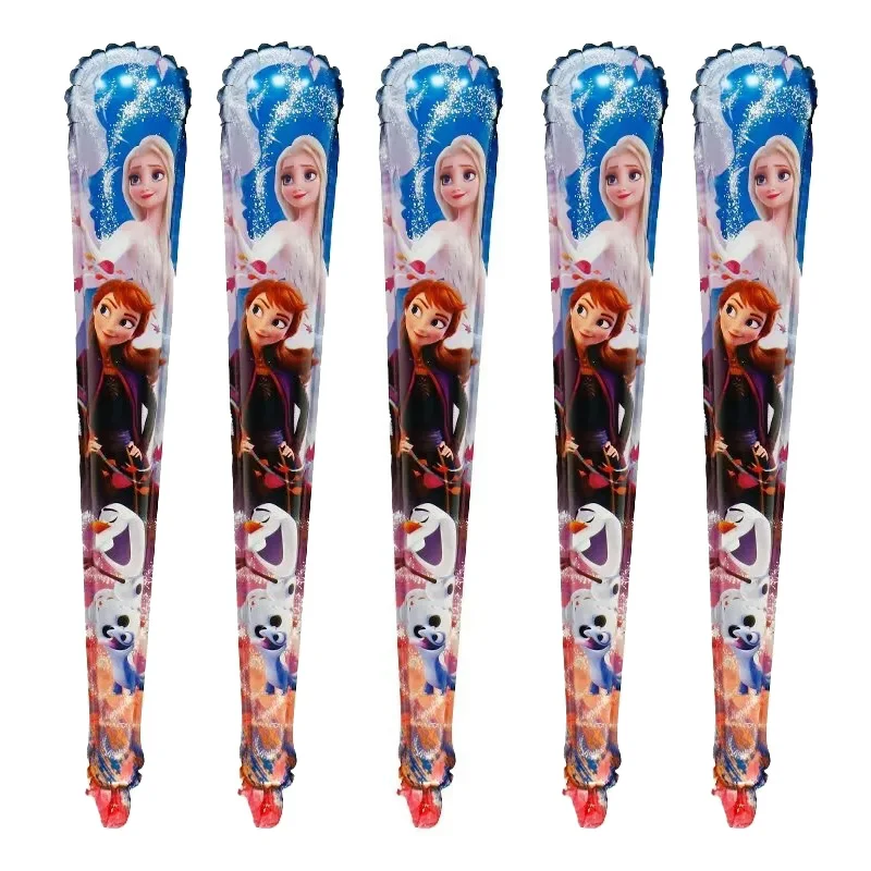 디즈니 겨울왕국 백설공주 아리엘 라푼젤 공주 풍선 손을 잡고 스틱 글로브 파티 데코 베이비 샤워 용품, 5 개/묶음