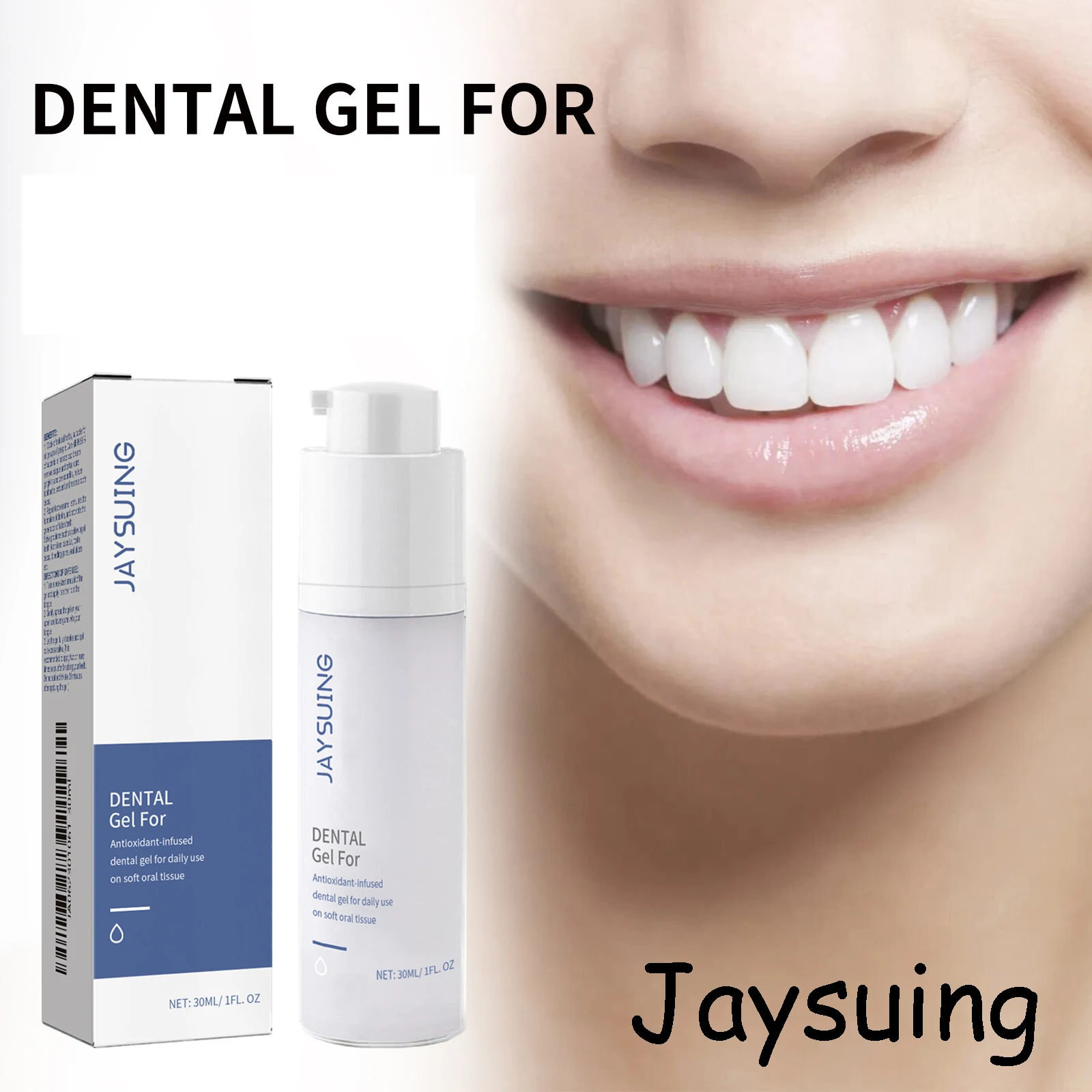Jaysuing Teeth Cleaning Gel Remove Tea and Coffee Stains Eliminate Bad Breath Reduce Food Residue Oral Cleaning Teeth Gel