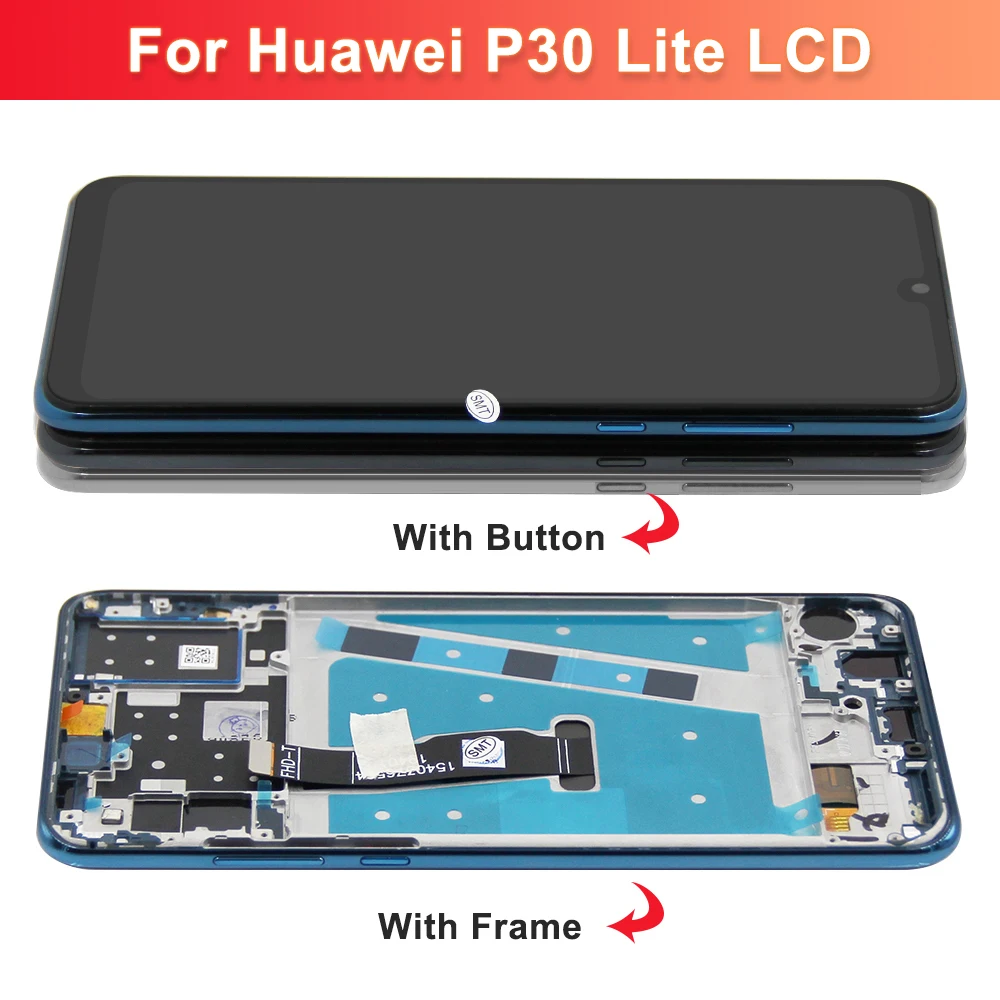 LCD Display Screen P30 Lite Screen For HUAWEI P30 Lite LCD Display MAR-LX1M LX2 AL00 Touch Screen For HUAWEI Nova 4e Screen Replacement
