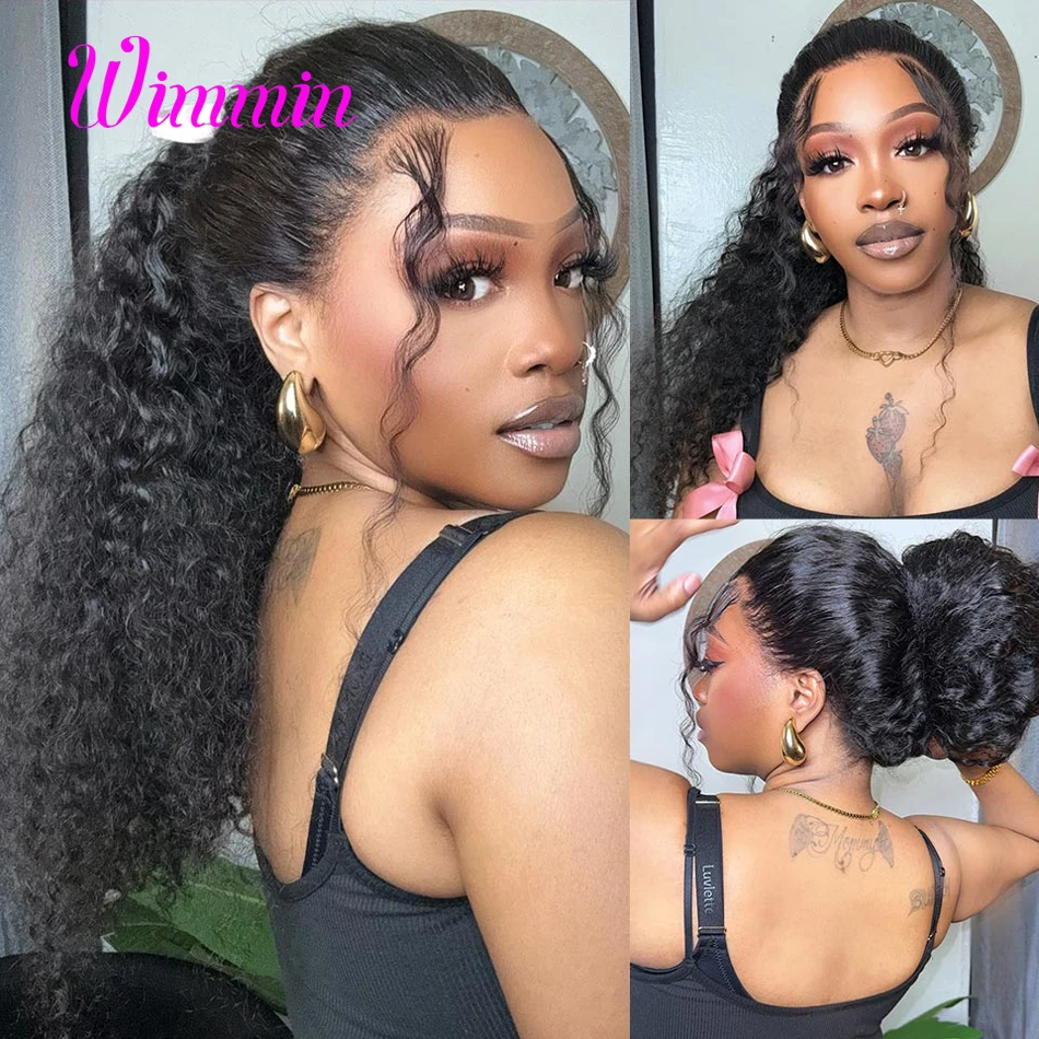 Snug Fit 360 Invisible Strap Lace Frontal Wig Deep Wave Glueless Wig Human Hair Ready to Wear Pre Cut HD 360 Lace Wigs lace front wig human hair wigs 360 lace wig