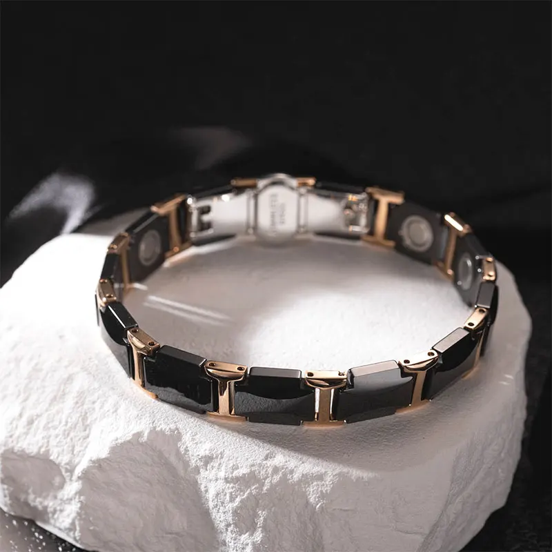 WelMag Full Magnetic Bracelets For Men Health Energy Fashion Black Ceramic Bangles Unisex Wristband Luxury Jewelry Women Gifts magnetic bracelet