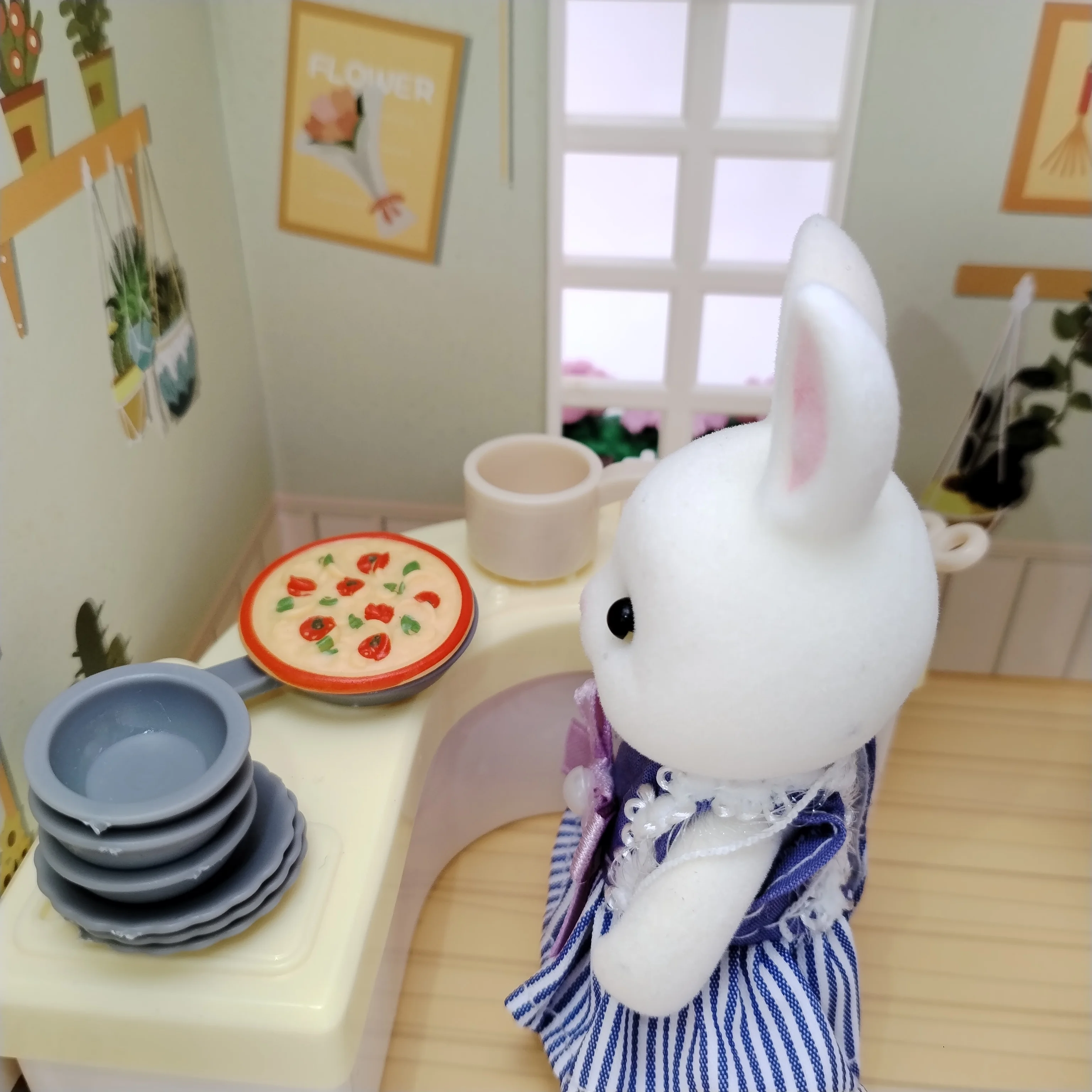 Original  Miniature Items Doll House Accessories And Furniture Family Football Tennis Kitchen Bedroom Toys For Girls Boy 5