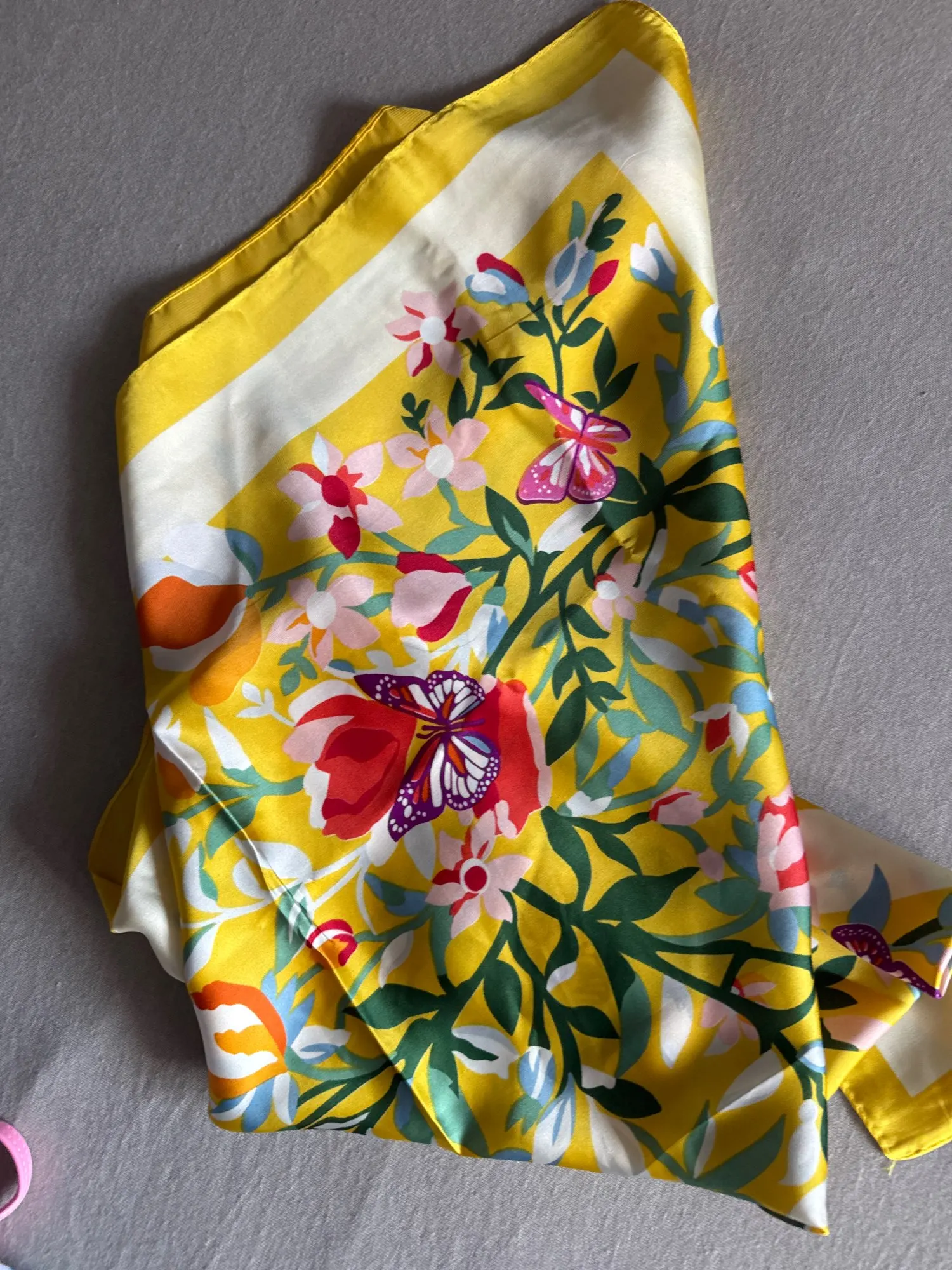 2024 Luxury Square Silk Scarf for Women Hijab Hair Bands Neckerchief Female Satin Shawl Ribbon Headband Fashion Wraps Bandana photo review