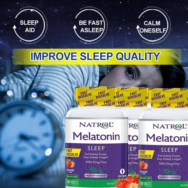 10Mg Melatonin Capsules Vitamin B6 Help Deep Sleep Save Insomnia Fast