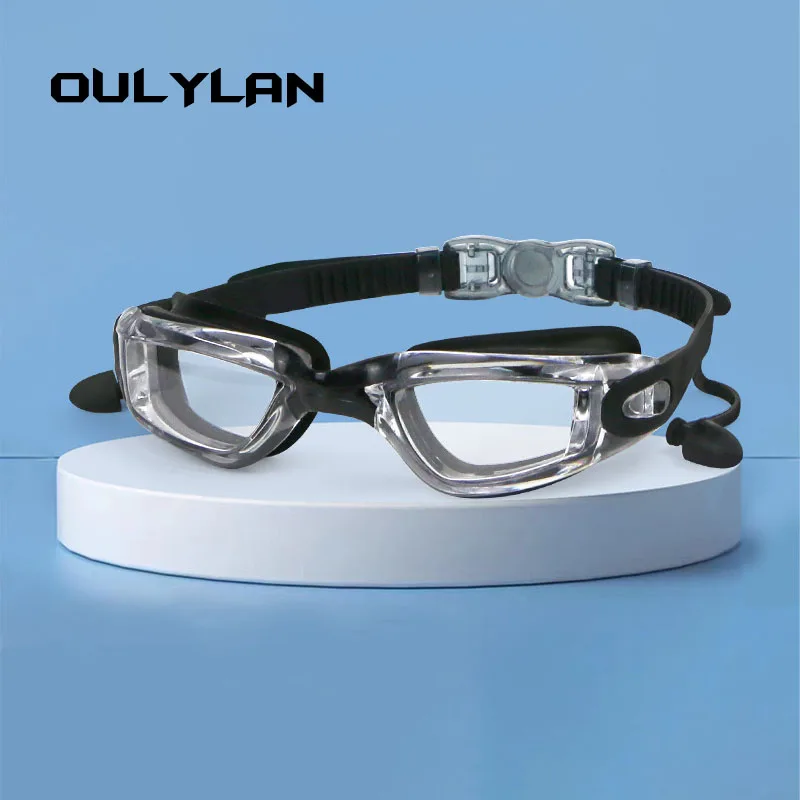 

Waterproof Swim Eyewear Women Swimming Goggles Men Myopia Diving Glasses Pool Earplug Anti-fog Prescription for Adult