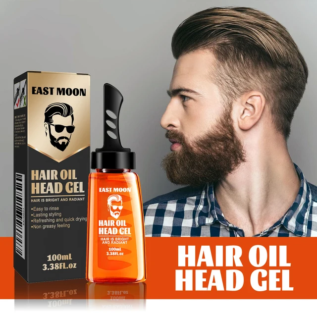 Wachs-Haarkamm für Herren, 2-in-1, feuchtigkeitsspendendes Styling, flüssiges Öl, nicht fettend, sanft, langlebig, flauschig, Entfernung von Schuppen, Gel mit Kamm