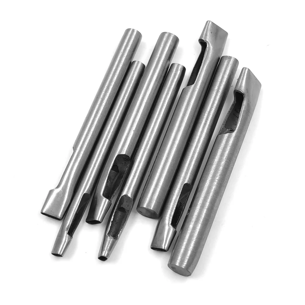 1pc 2mm/3mm 너비 가죽 타원형 모양 구멍 펀치 철강 공예 중공 구멍 펀치 가죽 도구 가죽 벨트 구멍 펀치 DIY 도구