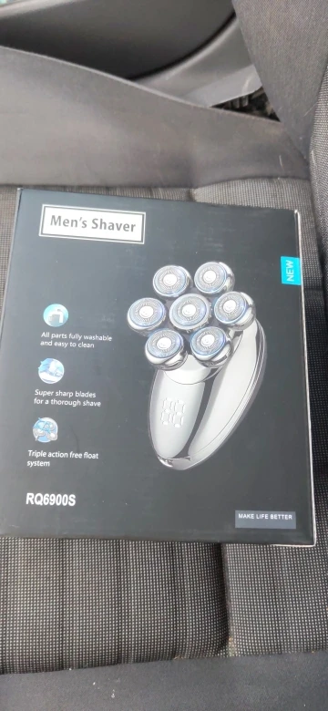 Homens 7d flutuante barbeador elétrico molhado seco barba aparador de pêlos navalha elétrica recarregável cabeça careca máquina de barbear display lcd photo review