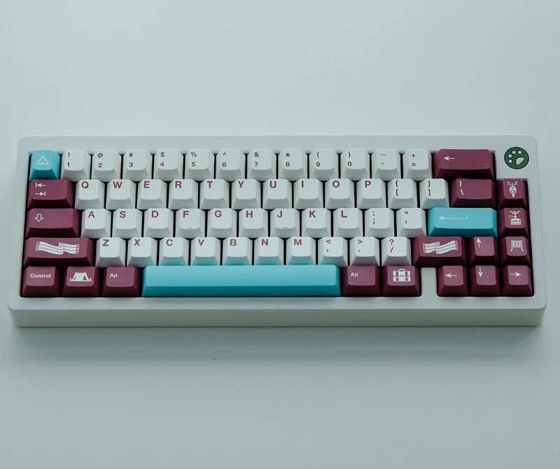 chaves gmk yuru keycaps cereja perfil pbt tintura sublimação teclado mecânico para mx switch com shift