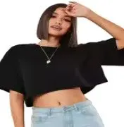 Luxe Cotton Batwing Crop Top - Yoga Dance Fitness Activewear photo review